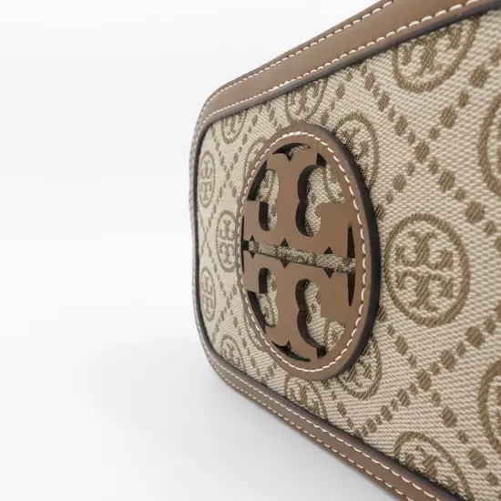 Tory Burch Mini T Monogram Crossbody Bag Hazelnut Brown OS