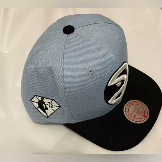 Mitchell & Ness Atlanta Hawks 75th Original Fit Light Blue Snapback Hat one size