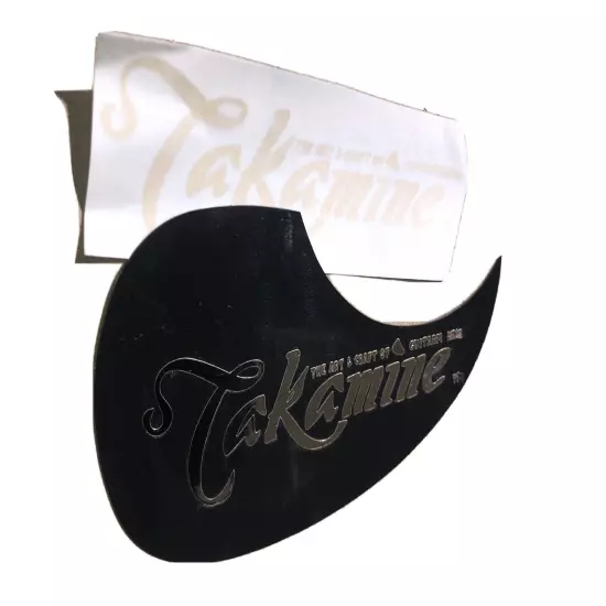 Takamine Pickguard Logo Sticker Metallic Solid Mix Gold-Silver Color x 1