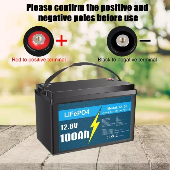 12V 100Ah LiFePO4 Lithium Battery BMS for Solar RV Off-grid Trolling Motor Boat