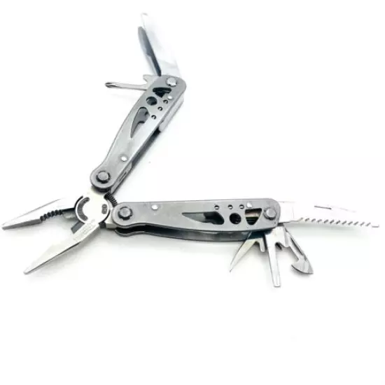 Multi Tool Folding Pliers / Knife / Saw Blade / Opener / Screwdriver - Stainless