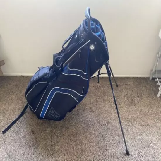 Datrek Go Lite Hybrid Stand Bag Black Slate Royal 14 Way Top Full Length IDS