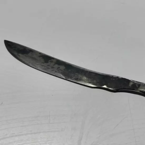 Twist Handle Carbon Steel Forged Medieval Fixed Blade Knife Black Length 11"