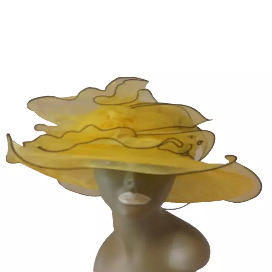 Tuscany Women's yellow Hat With Wide Brim - One Size