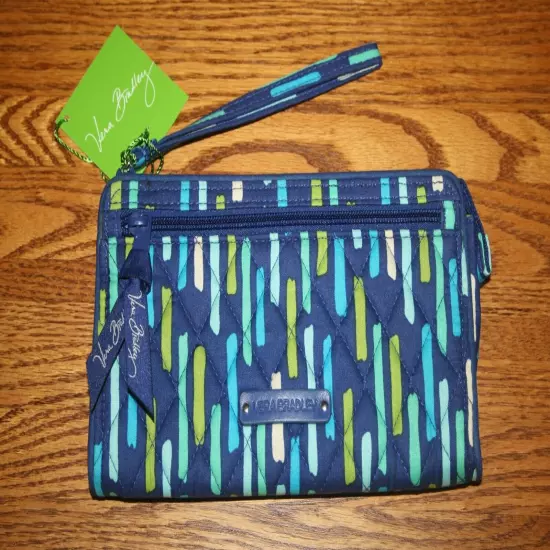 Vera Bradley FRONT ZIP WRISTLET wallet credit card holder case clutch travel NEW