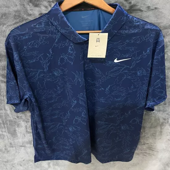 TW Tiger Woods Men's Nike Dri-FIT ADV Golf Polo Midnight Navy DX6092 2XL XXL NWT