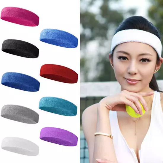 Unisex Sports Headband Head Sweat Bands Running SweatBand Workout Yoga Headband