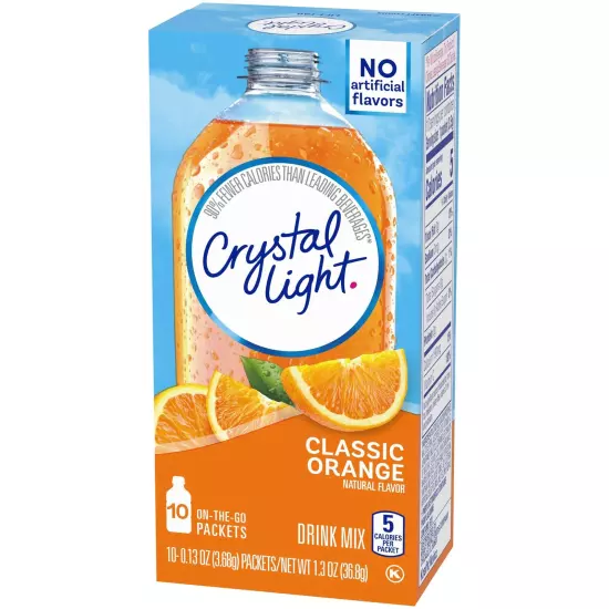 Drink Mix, Classic Orange,1.3 Oz( Pack of 6)