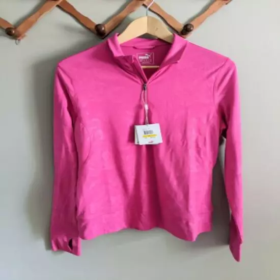 NEW Medium PUMA W BLOOM 1/4 ZIP POPOVER WOMEN'S GOLF WarmCELL Active SHIRT NWT