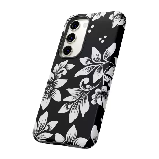 Black & White Floral Style - Tough Cases