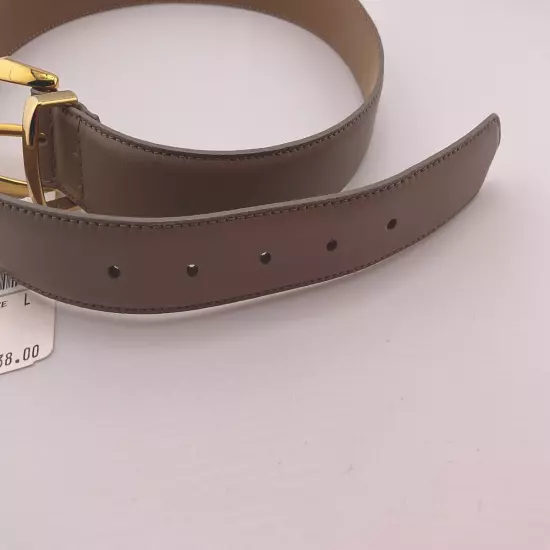 Talbots Women’s Genuine Leather Beige/Taupe Belt Size L - ITALY 38 X 1 1/8”