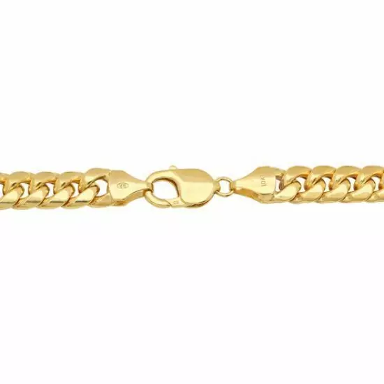 10k Yellow Gold 4.5mm-6mm Miami Cuban Link Chain Necklace Bracelet 7"-30" Hollow