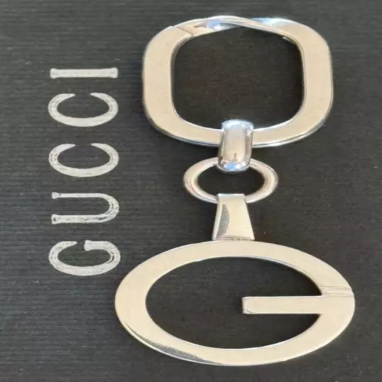 Gucci Keychain Keyring Sterling Silver 925 Vintage Made in Italy