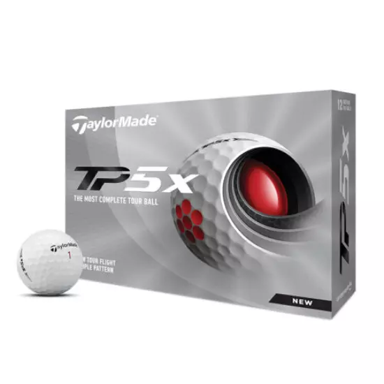 Taylormade TP5x White Golf Balls - 2021 Model 2 Dozen