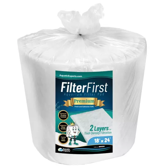 FilterFirst Premium True Dual Density Filter Roll For Aquarium - 3/4" - 1" Thick