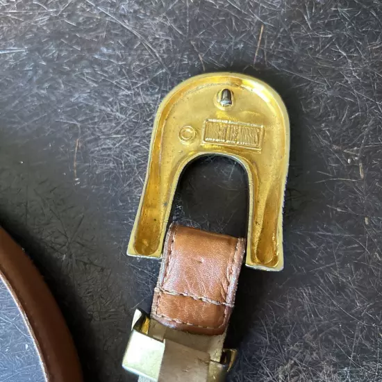 Vintage Robert Lee Morris Brown Leather Belt Womens Medium