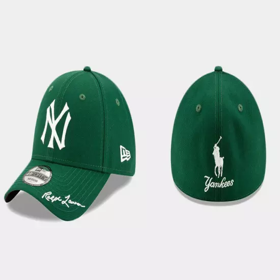 New York NY Yankees Polo Ralph Lauren 49FORTY New Era Big Pony Baseball Hat Cap