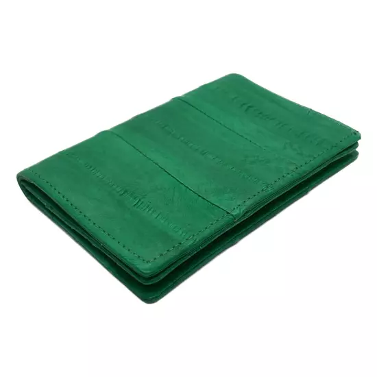 Genuine Eel Skin Leather Business Card ID Wallet Credit Card Case