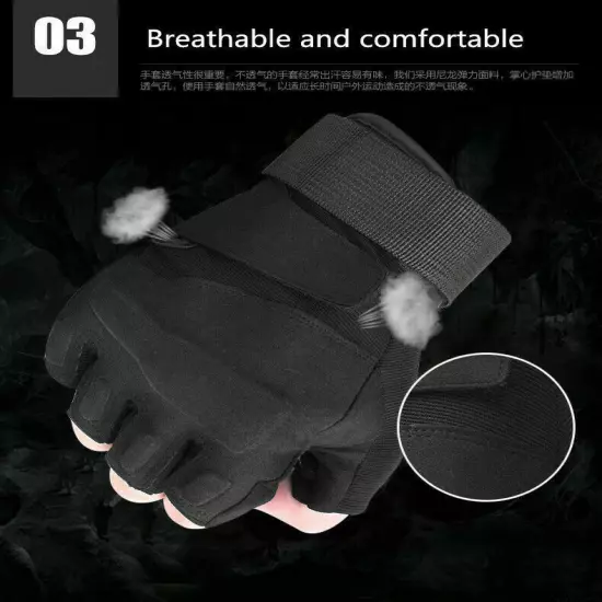 Men's Breathable Full Finger Outdoor Cycling Sport Work Military Tactical Gloves