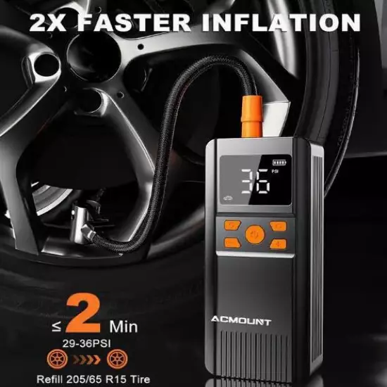 ACMOUNT Tire Inflator Portable Air Compressor