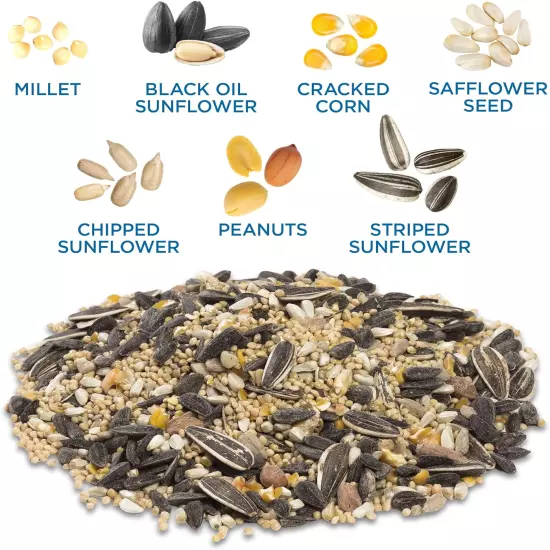 Songbird Blend Wild Bird Food, Bird Food for outside Feeders, 14-Pound Bag