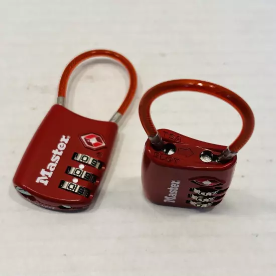 Master Lock & YiF Luggage Lock w/Flexible Cable Assorted SET OF 5