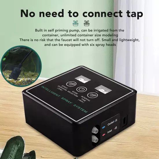 Reptile Fogger Smart Spray System Automatic Timing Humidifier 360°Adjustable