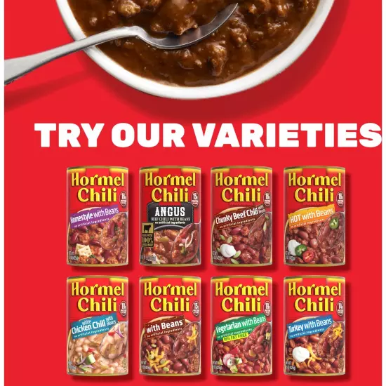 HORMEL Chili Hot No Beans, No Artificial Ingredients, 15 Oz