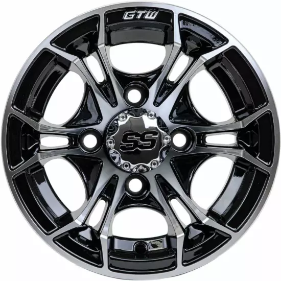 Set of 4 GTW 10" Spyder Machined/Black Wheels on 20" Terra Pro Street/Turf Tires