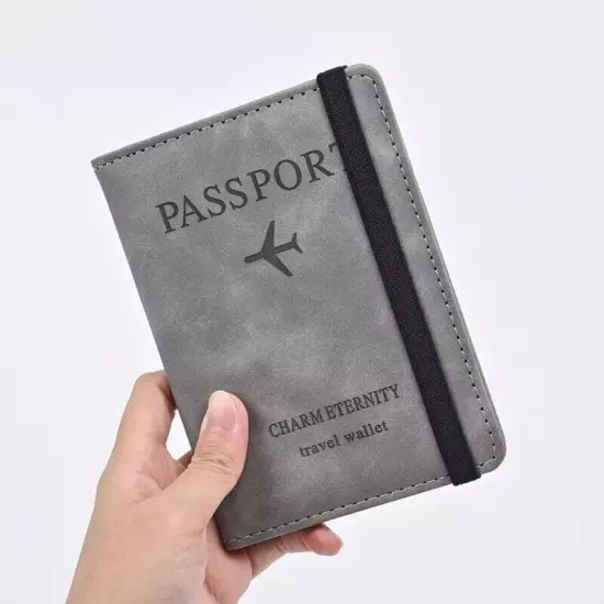 PU Leather Wallet Travel Passport Purse Card