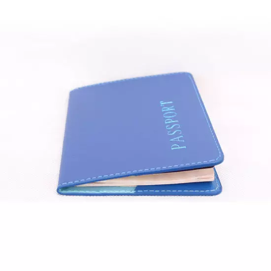 1PC PU Leather Passport Cover Case Holder Travel Purse ID Card Cover Solid Color