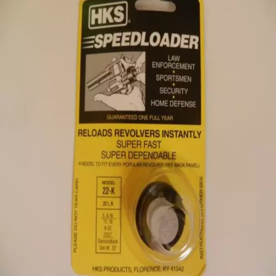 HKS Speedloader; 22-K; 6-Shot; 22 LR; 2 Pack; Fast & Dependable