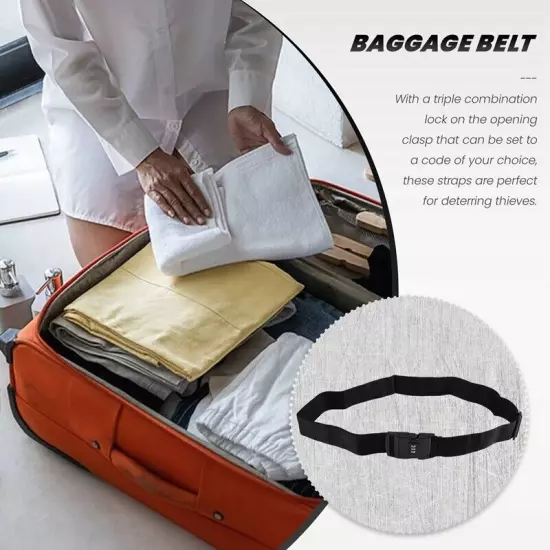 Adjustable Luggage Suitcase Strap Baggage Belt Tie Down Travel Secure Lock9028