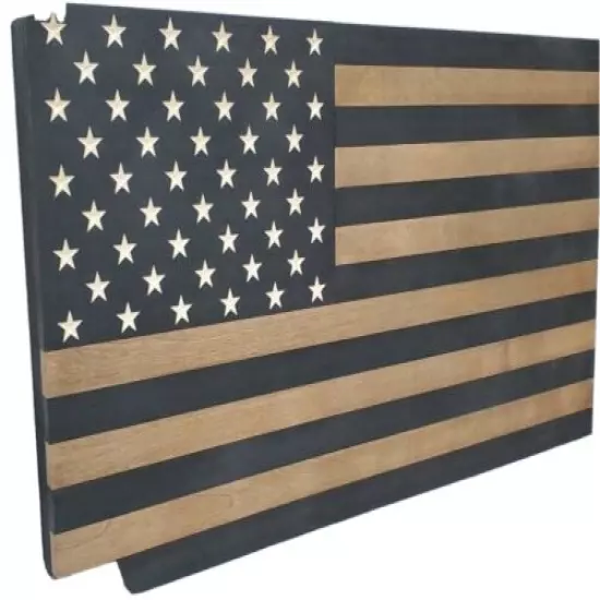 Gun Concealment Cabinet Safe Hidden Storage Furniture Dark Rustic American Flag