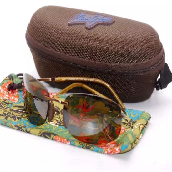 MAUI JIM MJ-516-21 HONOLUA BAY- 61[]18-120 Hingeless/Rimless Sunglasses JAPAN