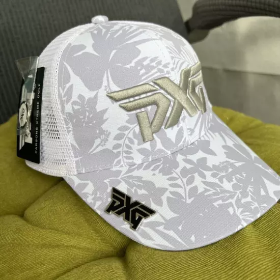 New PXG Camouflage/Watermark Golf Hat Cap Unisex Adjustable -WHITE/BLUE/GREEN