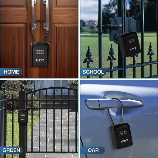 Portable Combination Lock keyboxFor House Keys Key Hiders to Hide a Key Outsi