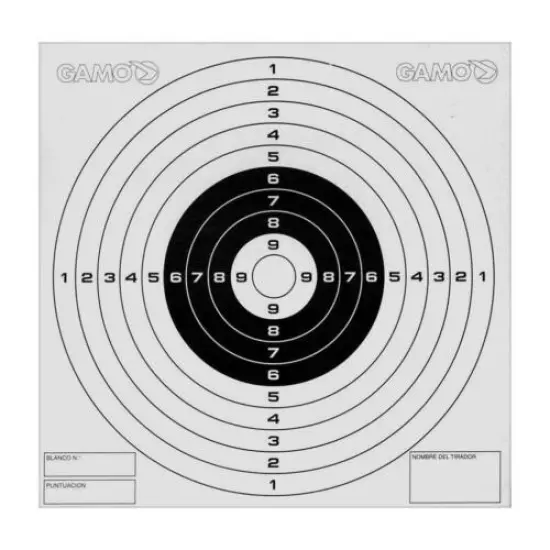 Gamo Air Gun Paper Targets Bulls eye targets 100 Pack