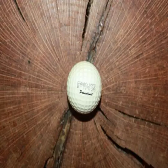 VINTAGE YELLOW AND WHITE PING EYE PROMOTIONAL GOLF BALL 