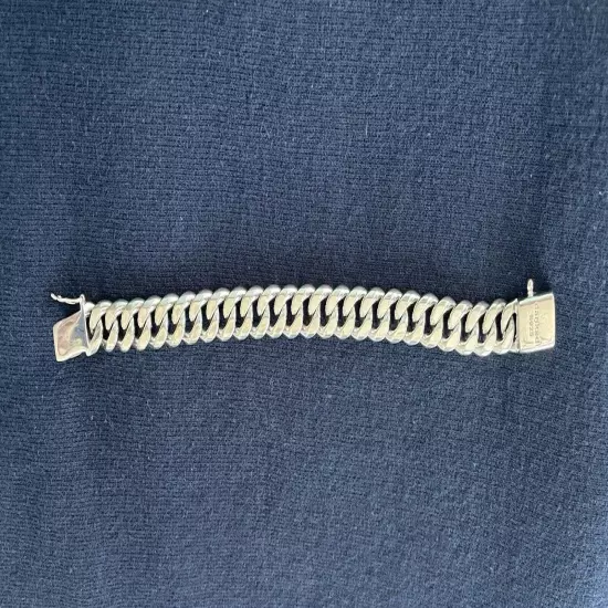 925 Solid Sterling Silver Miami Cuban Link Chain Bracelet 