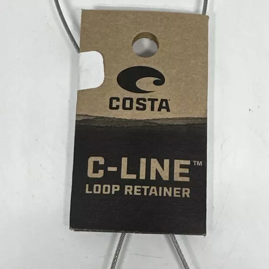 NEW Costa Del Mar C-Line Loop Eyewear Leash, Retainer, Cord, Silver/Black USA