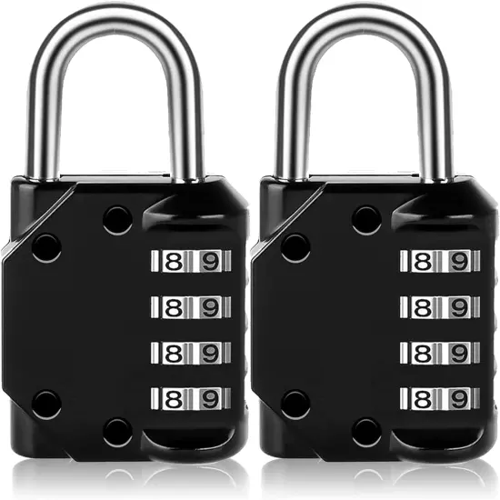 ® Combination Lock Resettable 2 Pack 4 Digit Outdoor Waterproof Combo Padlock fo