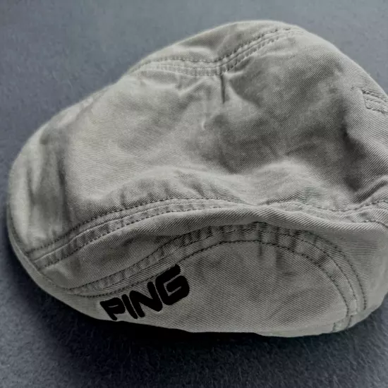 2 PING Scally Newsboy Cap Cabbie Golf Hat Blue Gray 58CM Lot of 2