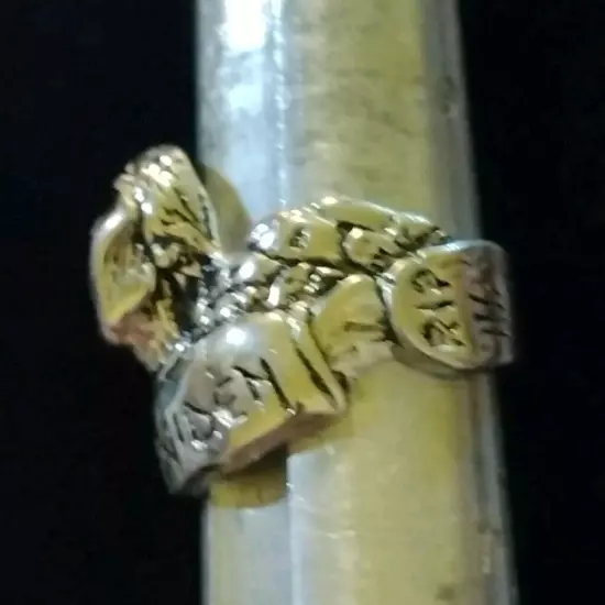 Vintage Signed DS 1984 Biker Iron Maiden Ring Size 10 Very Rare 80's 