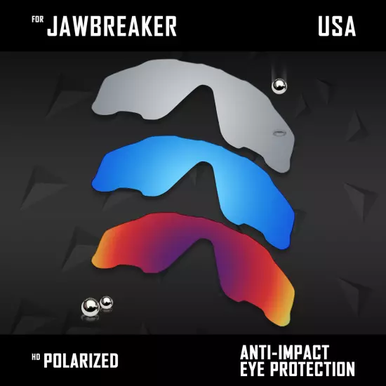 Anti Scratch Polarized Replacement Lenses for-Oakley Jawbreaker OO9290 Opt