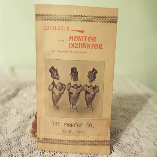 ANTIQUE LATE 1800'S MONITOR EGG INCUBATOR 78 PAGE CATALOG 