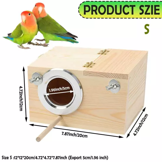 kathson Parakeet Nest Box Budgie Nesting House Cockatiel Breeding Parrots Mat...