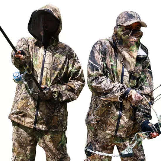 Hunting Fishing Breathable Anti-scratch Anti-mosquito jkt+pants Ghillie Suit Set