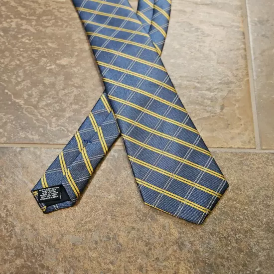 Men's Nautica Blue and Yellow Striped Tie - Professional 