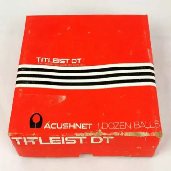 12 Vintage Titleist Acushnet DT Golf Balls Original Unused